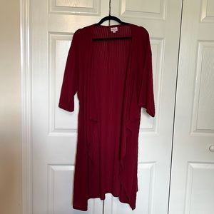 Medium LulaRoe long ribbed kimono